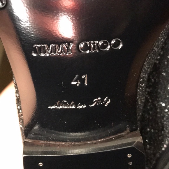 Jimmy Choo MENS glittered black loafer size 41 - Picture 4 of 5